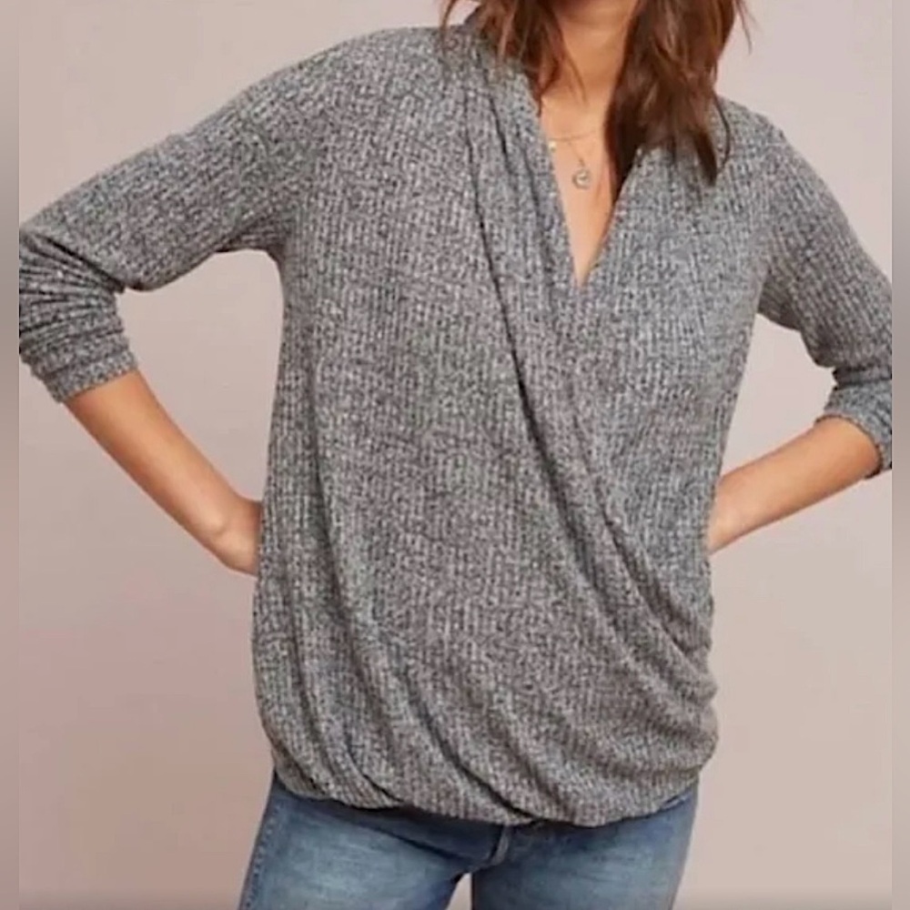 Anthropologie Akemi + Kin Faux Wrap Sweater